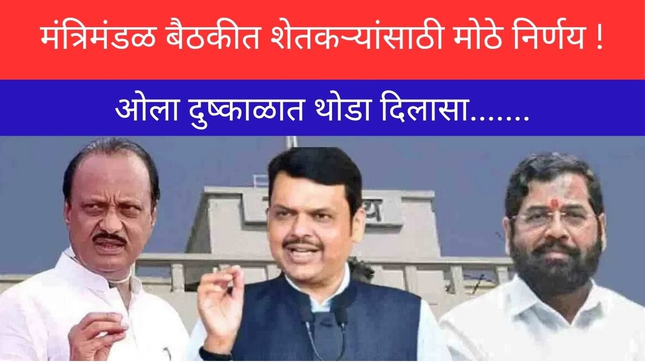 ओला दुष्काळात थोडा दिलासा.......